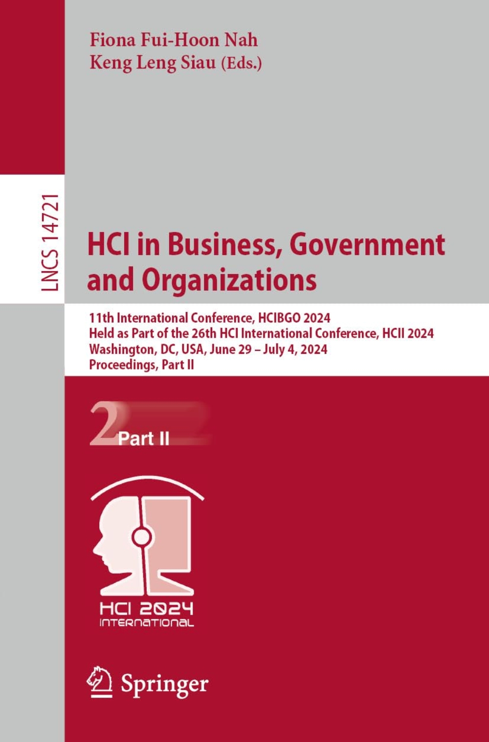 11th International Conference, HCIBGO 2024, Held as Part of the 26th HCI International Conference, HCII 2024, Washington, DC, USA, June 29 – July 4, 2024, Proceedings, Part II